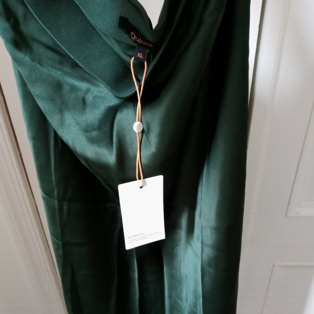 NWT Quince 100% Washable Silk Skirt. XL. Deep Green. Perfect Condition - Picture 6 of 14